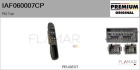 PSA IAF060007CP - Interruptor, elevalunas PSA Type