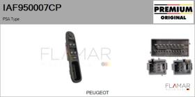 PSA IAF950007CP - Interruptor, elevalunas PSA Type