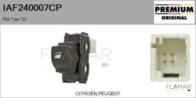PSA IAF240007CP - Interruptor, elevalunas PSA Type 12V