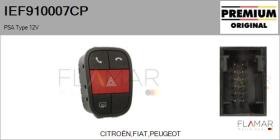 PSA IEF910007CP - Interruptor intermitente de aviso