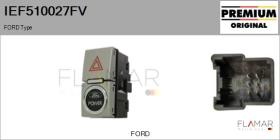 FORD-VOLVO-SAAB IEF510027FV - Interruptor intermitente de aviso