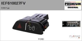 FORD-VOLVO-SAAB IEF610027FV - Interruptor intermitente de aviso