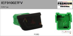 FORD-VOLVO-SAAB IEF910027FV - Interruptor intermitente de aviso