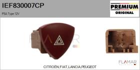 PSA IEF830007CP - Interruptor intermitente de aviso