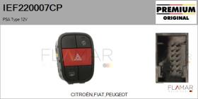 PSA IEF220007CP - Interruptor intermitente de aviso