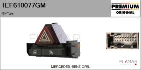 GM IEF610077GM - Interruptor intermitente de aviso
