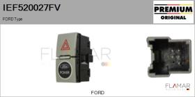 FORD-VOLVO-SAAB IEF520027FV - Interruptor intermitente de aviso