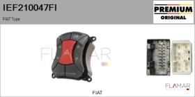 FIAT IEF210047FI - Interruptor intermitente de aviso FIAT Type