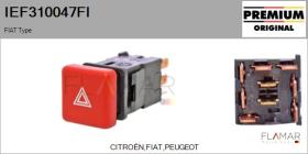 FIAT IEF310047FI - Interruptor intermitente de aviso FIAT Type