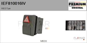 IVECO IEF810016IV - Interruptor intermitente de aviso IVECO Type