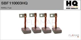 HQ SBF110003HQ - Jgo.Escobillas Motor Arranque