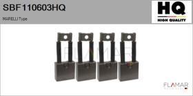 HQ SBF110603HQ - Jgo.Escobillas Motor Arranque
