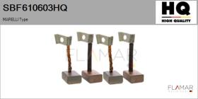 HQ SBF610603HQ - Jgo.Escobillas Motor Arranque