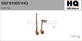 HQ SBF910051HQ - Jgo.Escobillas Motor Arranque