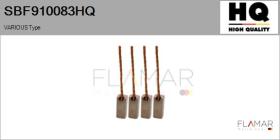 HQ SBF910083HQ - Jgo.Escobillas Motor Arranque