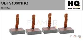 HQ SBF910601HQ - Jgo.Escobillas Motor Arranque