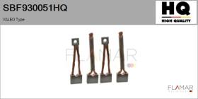 HQ SBF930051HQ - Jgo.Escobillas Motor Arranque