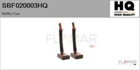 HQ SBF020003HQ - Jgo.Escobillas Motor Arranque