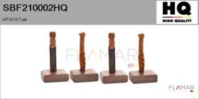HQ SBF210002HQ - Jgo.Escobillas Motor Arranque