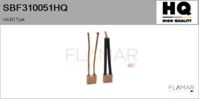 HQ SBF310051HQ - Jgo.Escobillas Motor Arranque