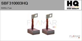 HQ SBF310003HQ - Jgo.Escobillas Motor Arranque