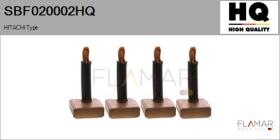 HQ SBF020002HQ - Jgo.Escobillas Motor Arranque