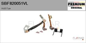 VALEO SBF820051VL - Jgo.Escobillas Motor Arranque