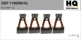 HQ SBF110606HQ - Jgo.Escobillas Motor Arranque