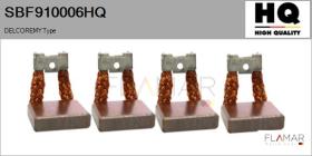 HQ SBF910006HQ - Jgo.Escobillas Motor Arranque