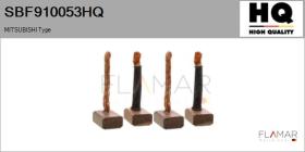 HQ SBF910053HQ - Jgo.Escobillas Motor Arranque