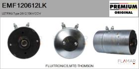 MAHLE EMF120612LK - MOT.ELEC. NUEVO ORIG. LETRIKA Type 24V 2,10kW CCW