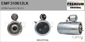 MAHLE EMF310612LK - MOT.ELEC. NUEVO ORIG. LETRIKA Type 24V 2,10kW CW