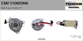 NIKKO EMF310605NK - MOT.ELEC. NUEVO ORIG. NIKKO Type 48V 0,35kW 18T