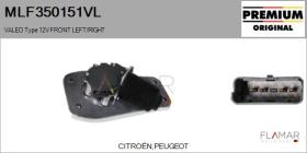 VALEO MLF350151VL - MOT.LP. NUEVO ORIG. VALEO Type 12V FRONT VHD