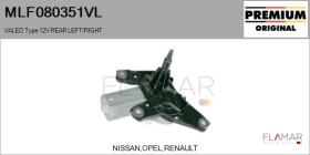 VALEO MLF080351VL - MOT.LP. NUEVO ORIG. VALEO Type 12V REAR HHD