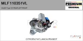 VALEO MLF110351VL - MOT.LP. NUEVO ORIG. VALEO Type 12V REAR HHD