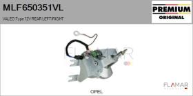 VALEO MLF650351VL - MOT.LP. NUEVO ORIG. VALEO Type 12V REAR HHD