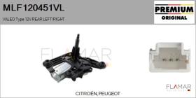 VALEO MLF120451VL - MOT.LP. NUEVO ORIG. VALEO Type 12V REAR HHD