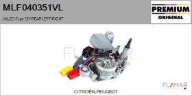VALEO MLF040351VL - MOT.LP. NUEVO ORIG. VALEO Type 12V REAR HHD