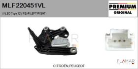 VALEO MLF220451VL - MOT.LP. NUEVO ORIG. VALEO Type 12V REAR HHD