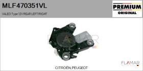 VALEO MLF470351VL - MOT.LP. NUEVO ORIG. VALEO Type 12V REAR HHD