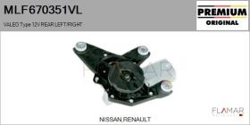 VALEO MLF670351VL - MOT.LP. NUEVO ORIG. VALEO Type 12V REAR HHD
