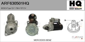 HQ ARF630501HQ - Motor de arranque BOSCH Type 12V 10T CW