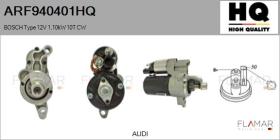 HQ ARF940401HQ - Motor de arranque BOSCH Type 12V 1,10kW 10T CW
