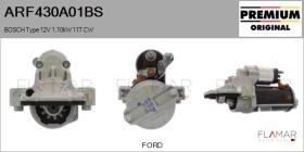 BOSCH ARF430A01BS - Motor de arranque BOSCH Type 12V 11T CW