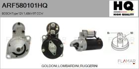 HQ ARF580101HQ - Motor de arranque BOSCH Type 12V 1,40kW 9T CCW