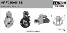 BOSCH ARF230A01BS - Motor de arranque BOSCH Type 12V 2kW 10T CW