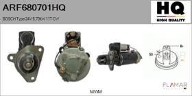 HQ ARF680701HQ - Motor de arranque BOSCH Type 24V 6,70kW 11T CW