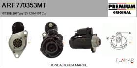 MITSUBISHI ARF770353MT - Motor de arranque MITSUBISHI Type 12V 1,70kW 9T CW