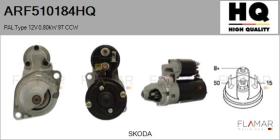 HQ ARF510184HQ - Motor de arranque PAL Type 12V 0,80kW 9T CCW